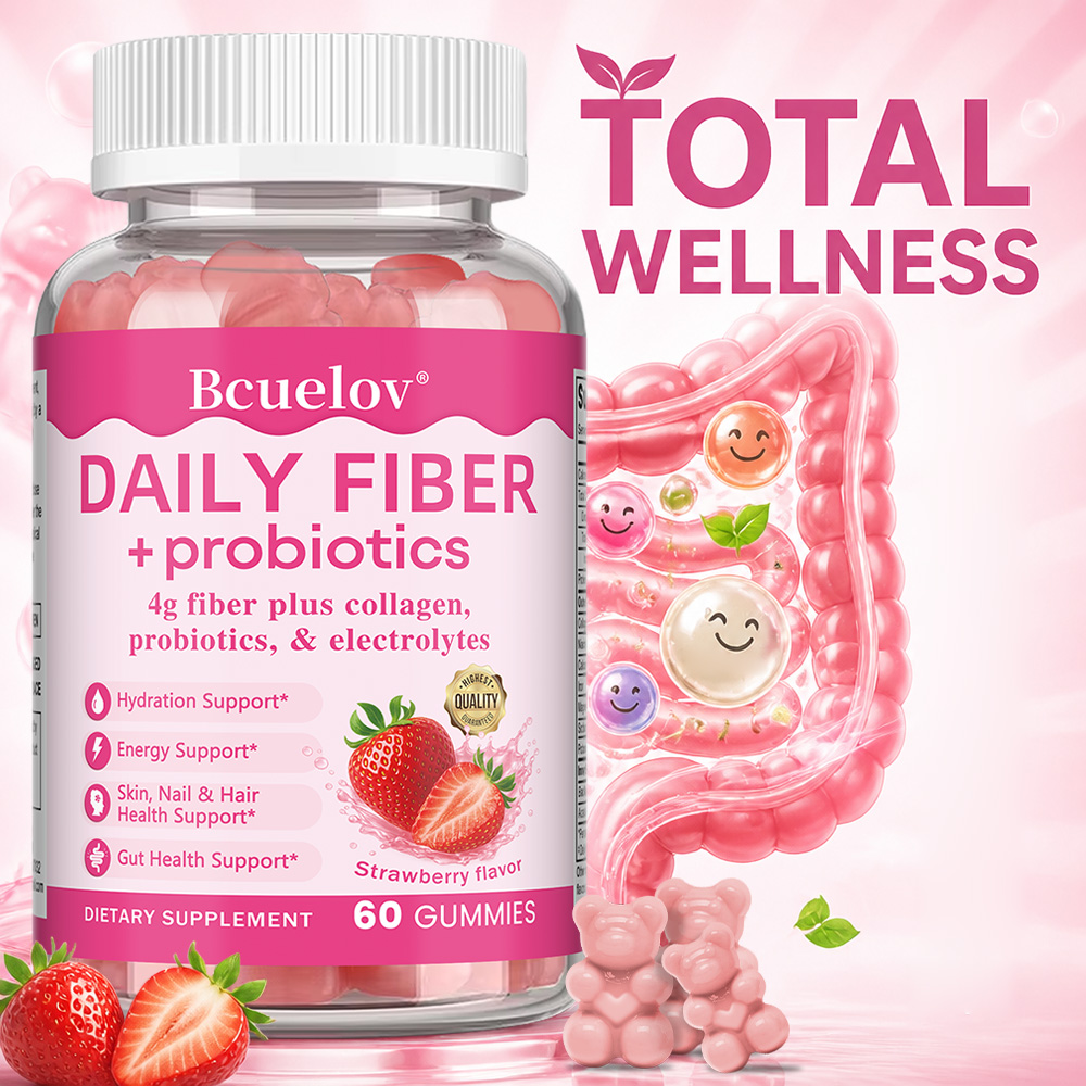 Probiotic 60 Billion - Gomitas de Fibra Probiótica para Adultos,