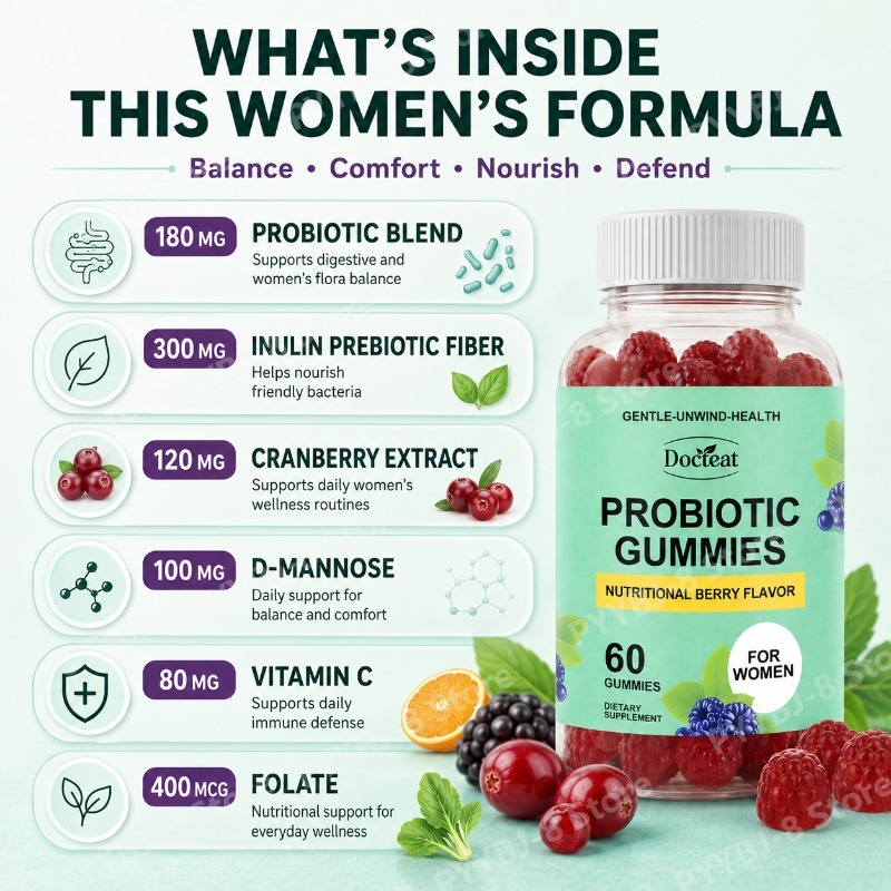 Gomitas Probióticas para Mujer - Probiotics Women Health reseña y precio
