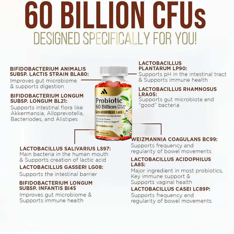 Cada Porción Contiene 60 Mil M - Probiotic 60 Billion reseña y precio