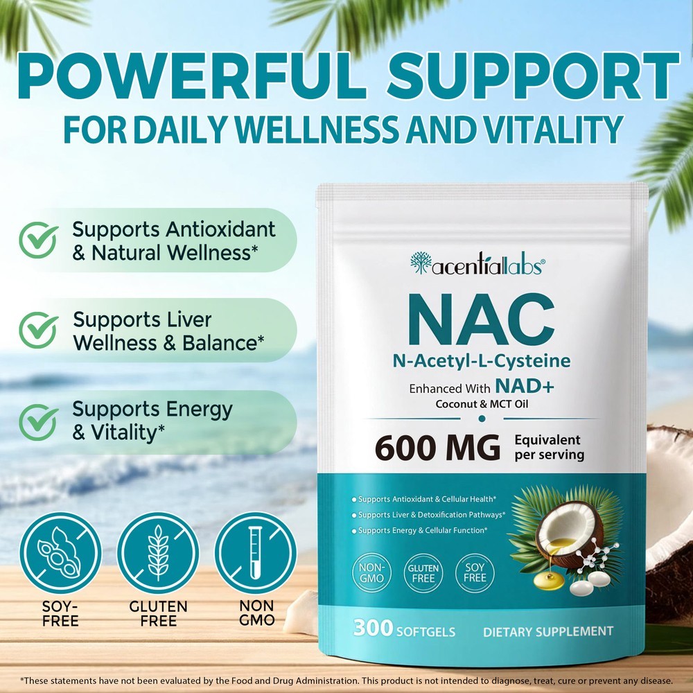 Cápsulas Blandas de NAC (N-Ace - Mct Oil Coconut reseña y precio